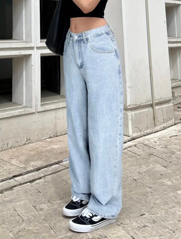 Jean flare - light blue denim – Image 3