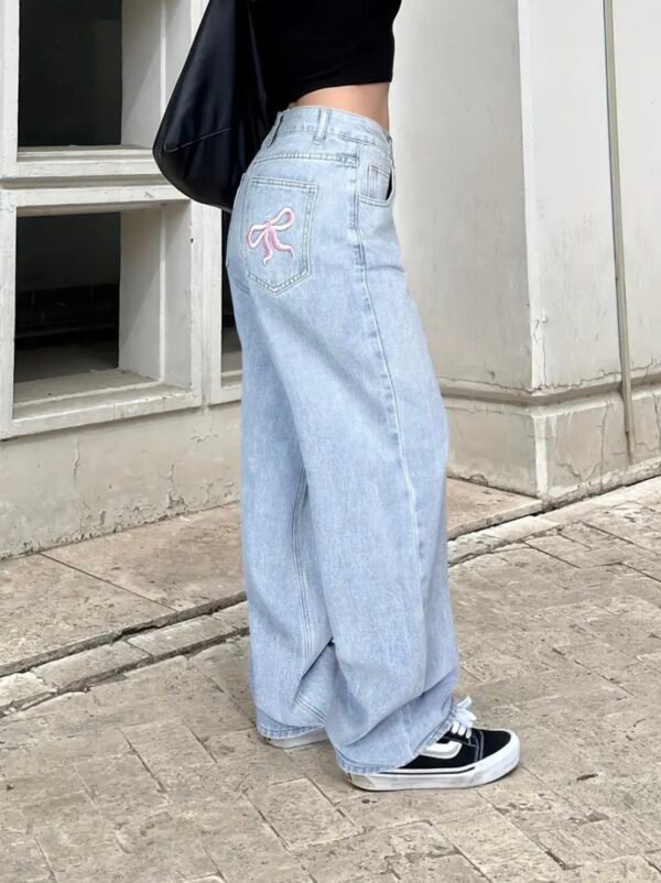 Jean flare - light blue denim – Image 4