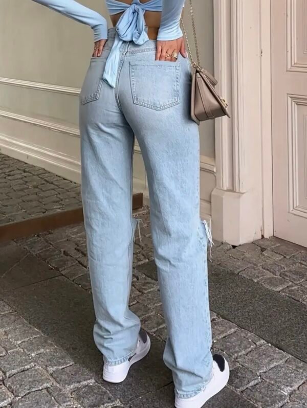Jean flare - Wide Leg Ripped – Image 4