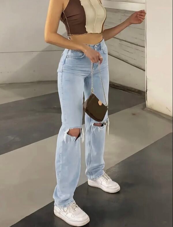 Jean flare - Wide Leg Ripped – Image 3