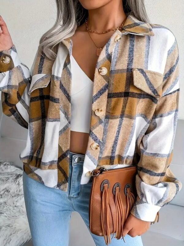 Cocooning plaid jacket – Image 6