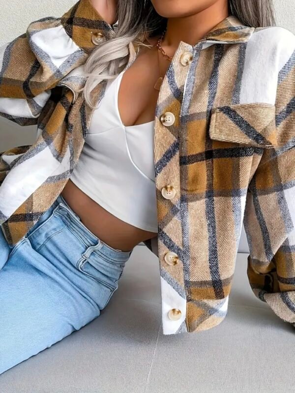 Cocooning plaid jacket – Image 7