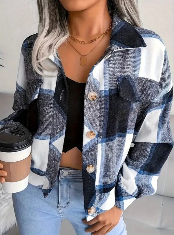 Cocooning plaid jacket – Image 3