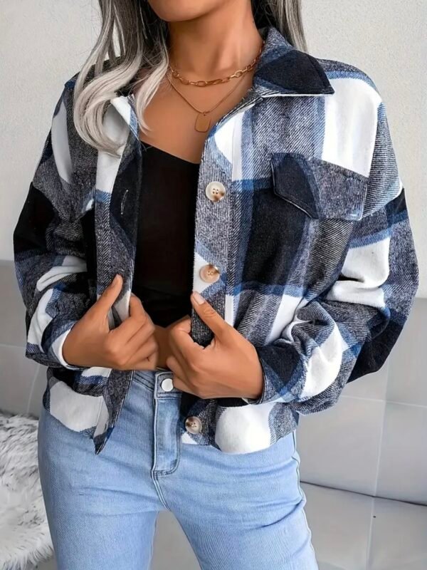 Cocooning plaid jacket